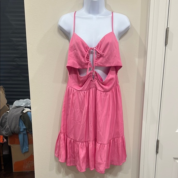 NWT Pink Cutout Dress- XL - Picture 2 of 8